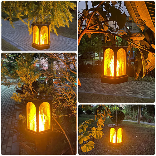 lampe torche solaire 96 led pour extérieur jardin et allée automatique