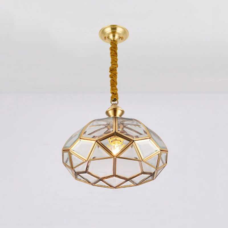 plafonnier en cuivre style américain moderne pour intérieur créatif et simple
