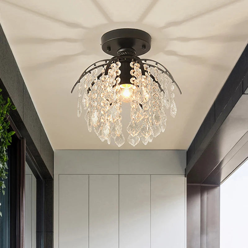lustre en cristal nordique moderne pour décoration intérieure lumineuse - vue 4 sur 8
