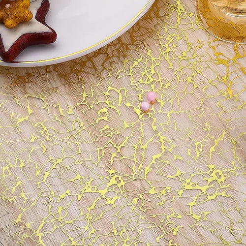 Chemin de table rose gold paillettes brillantes fête - vue 8 sur 7