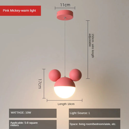 suspension créative tête de souris design moderne pour enfants - vue 8 sur 7