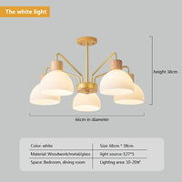 Lustre nordique en bois de style japonais