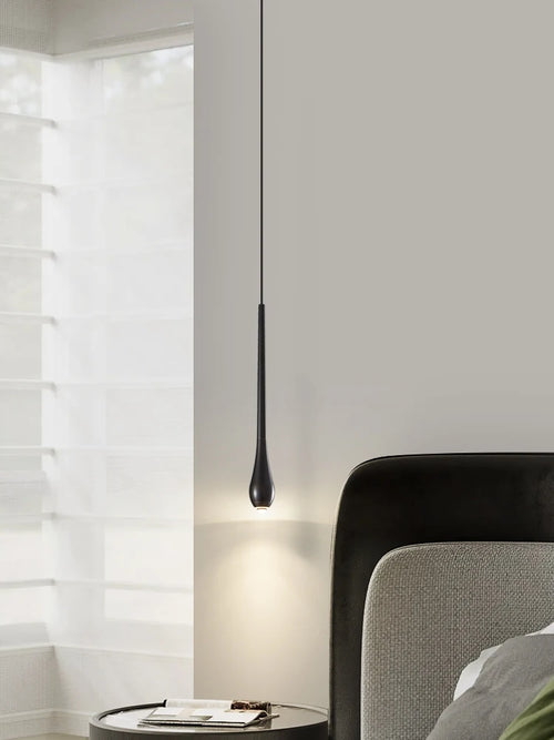 suspension moderne en forme de goutte d'eau en cuivre décoratif - vue 4 sur 10
