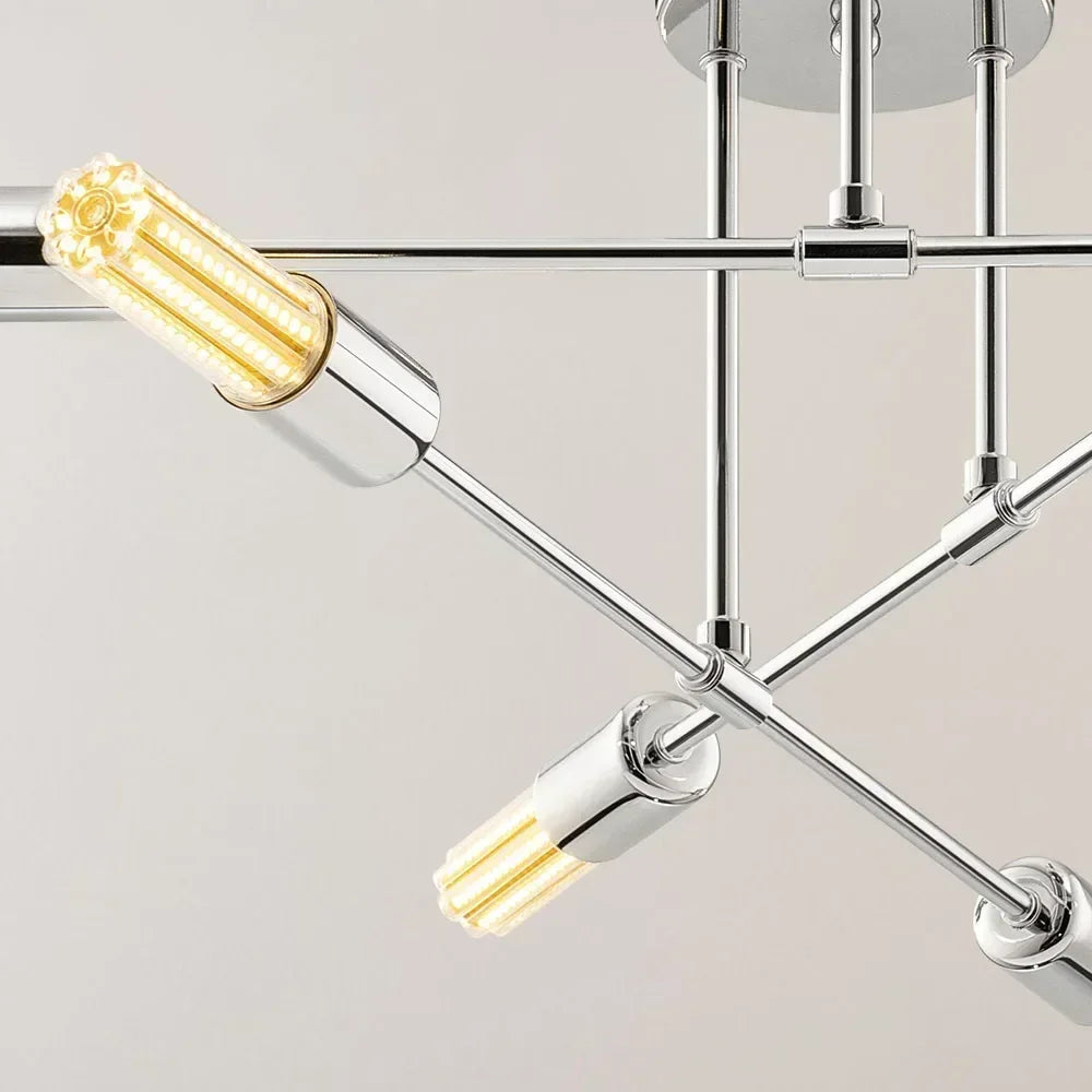 lustre moderne spoutnik semi encastré galvanoplastie style nordique - vue 6 sur 13