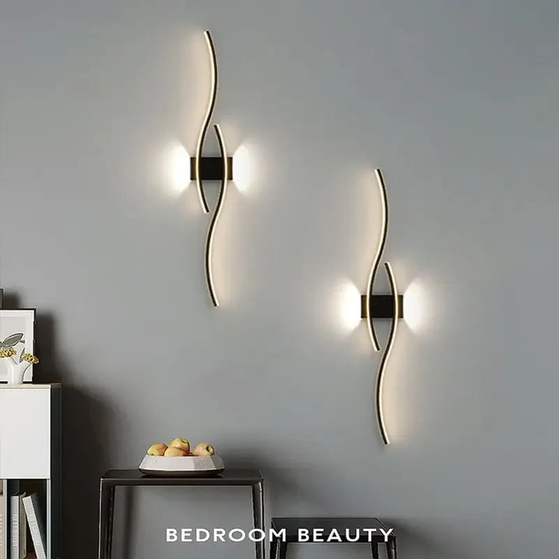 applique murale moderne led lumière décorative intérieure design élégant - vue 6 sur 18