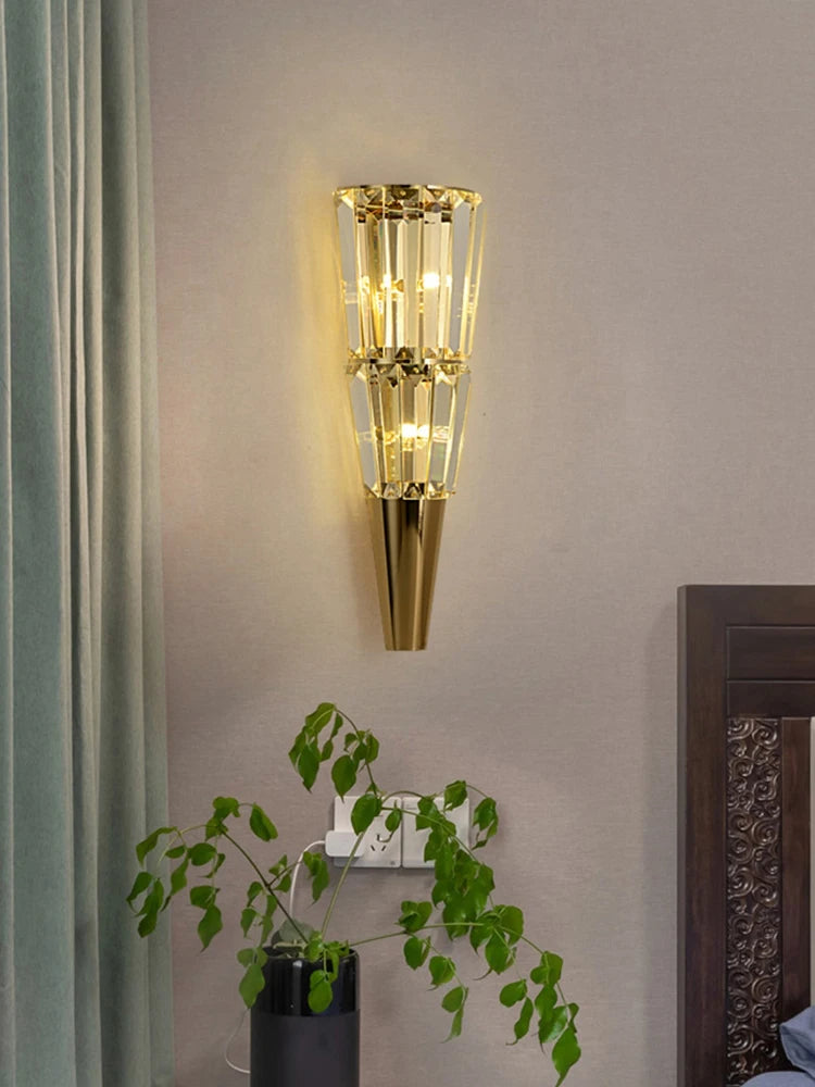 applique murale led en cristal pour décoration moderne et élégante