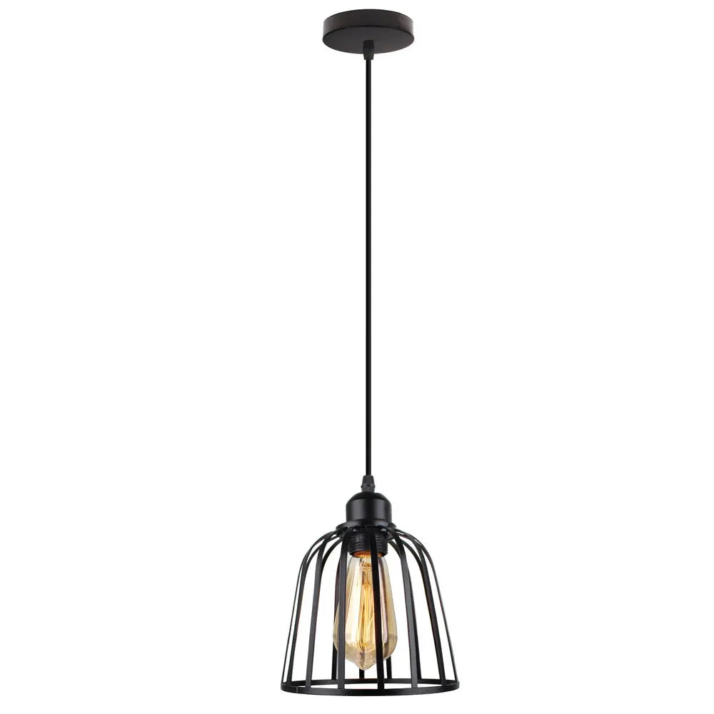 suspension vintage en métal abat-jour cage pour éclairage intérieur - vue 19 sur 24