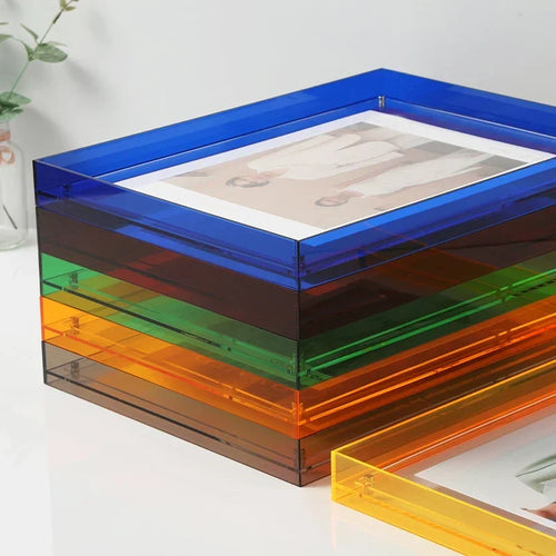 cadre photo acrylique style ins décoration murale table transparente - vue 3 sur 14