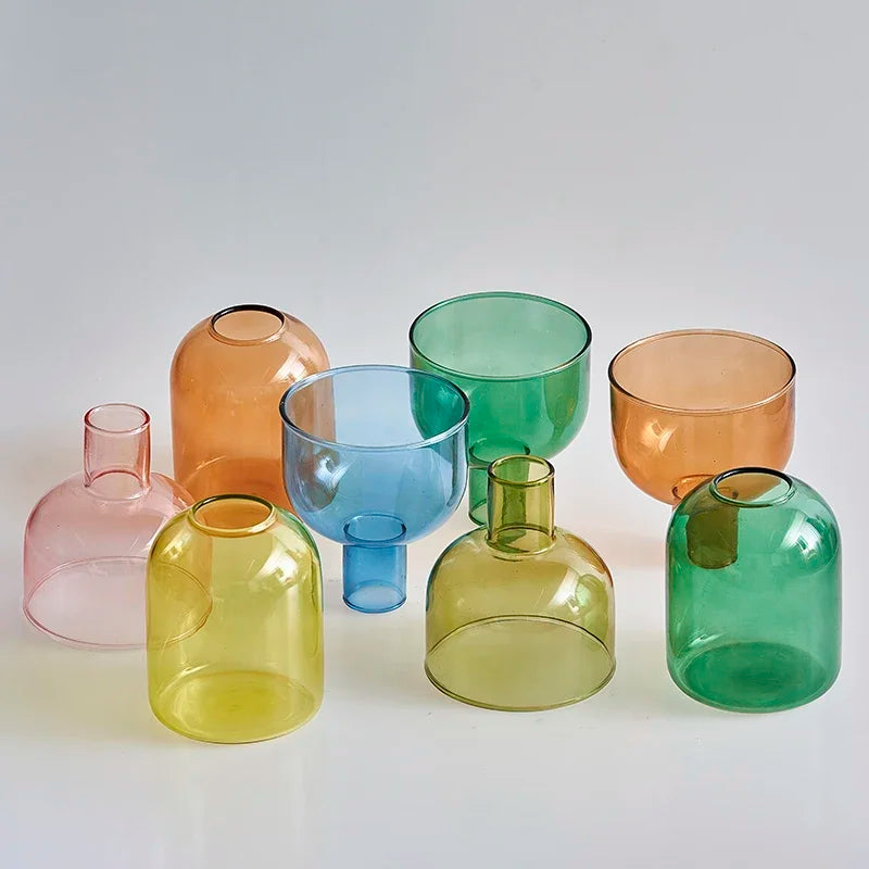 bougeoir décoratif en verre pour bougies et plantes - vue 7 sur 22
