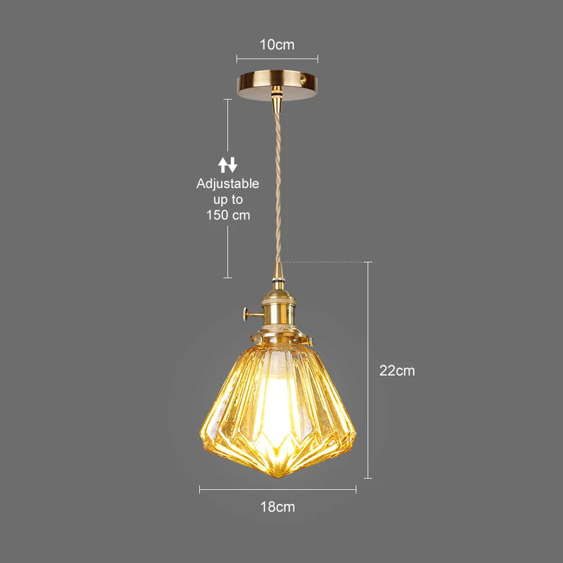 Suspension en verre LED moderne