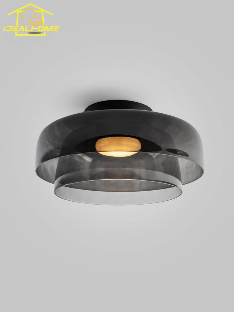 plafonnier design en verre éclairage intérieur moderne pour divers espaces - vue 5 sur 21