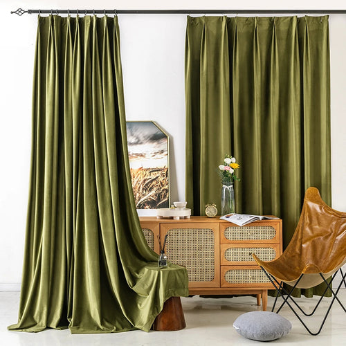 Rideau occultant style retro pour grandes fenetres salon - vue 3 sur 17