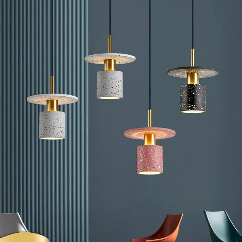 lustre créatif en terrazzo pour restaurant hôtel minimaliste commercial - vue 3 sur 9