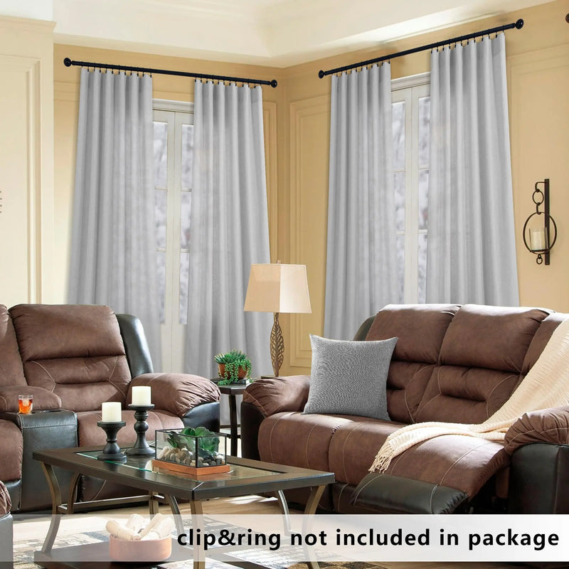 Voilage tulle imitation lin sur mesure grande hauteur