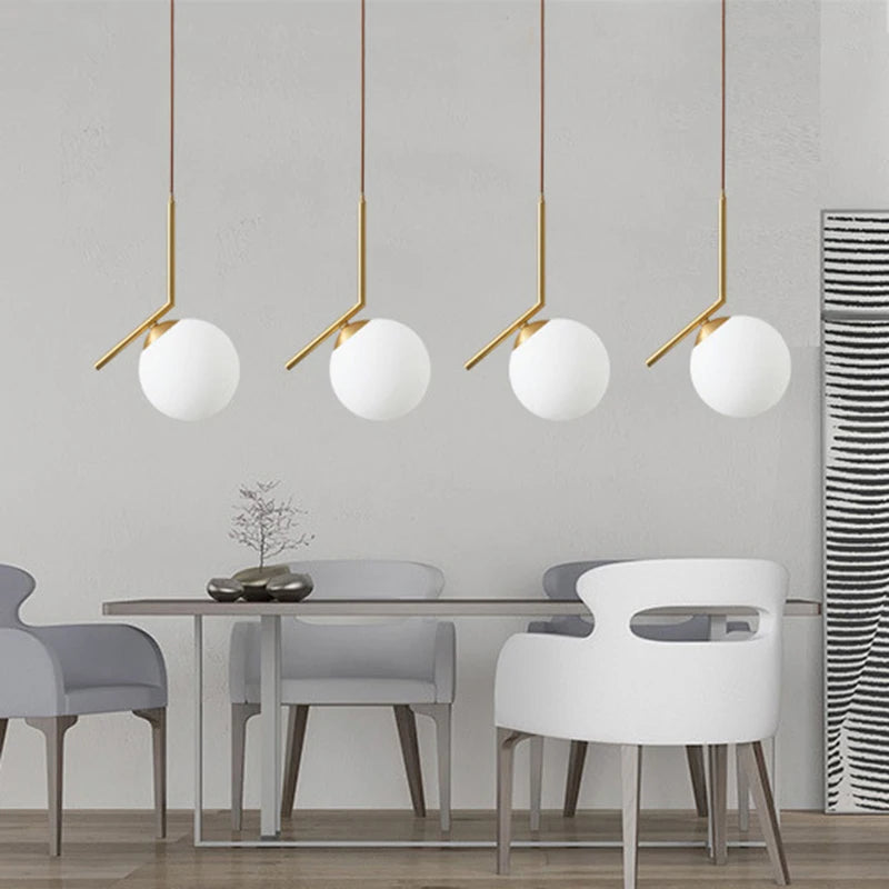 suspension LED en verre design moderne luminaire décoratif d'intérieur - vue 6 sur 16