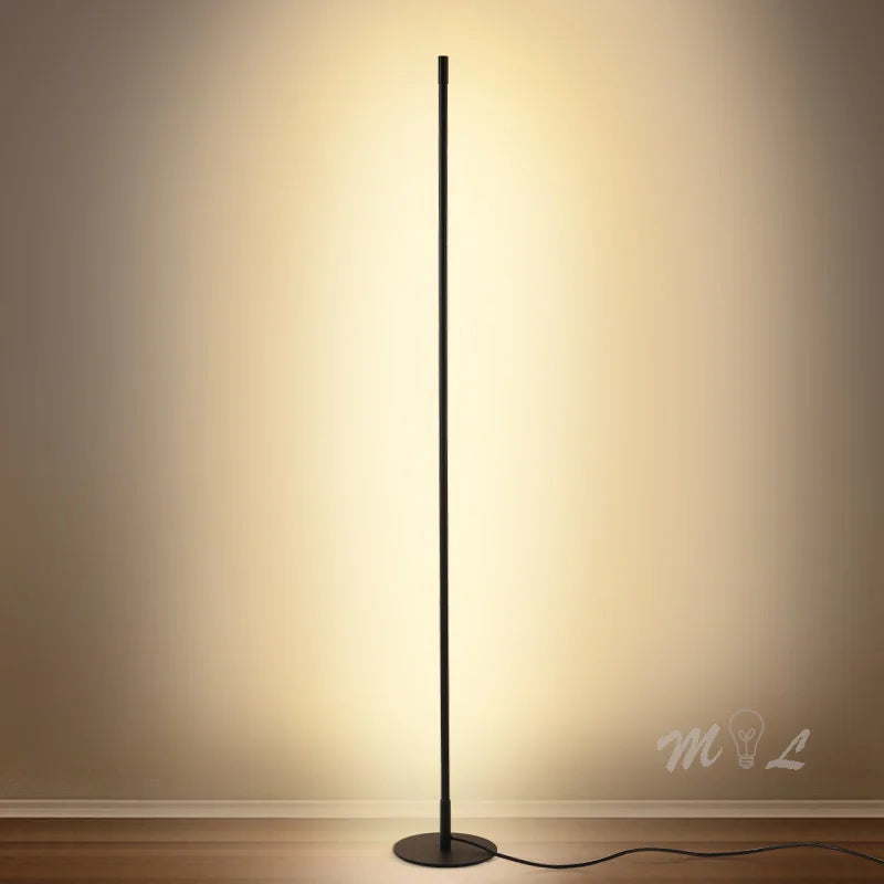 Colonne lampadaire LED lampe sur pied moderne lampadaires simples pour salon Foyer à côté de la lampe 18W luminaire de sol à intensité variable