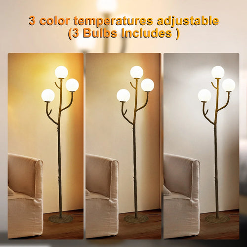 lampadaire en métal artisanal inspiré de la nature - vue 5 sur 7