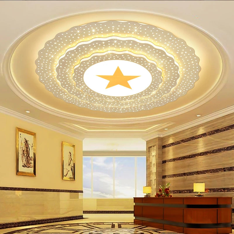 plafonnier led simple design moderne luminaire décoratif personnalisable - vue 4 sur 9