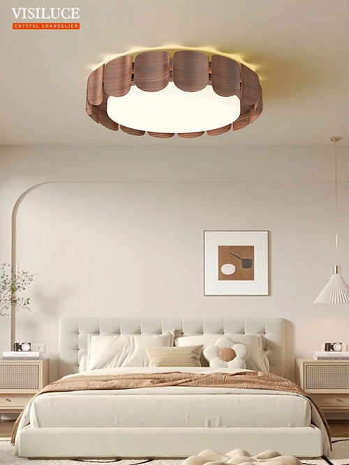 plafonnier moderne wabi-sabi en bois pour intérieur design - vue 3 sur 8