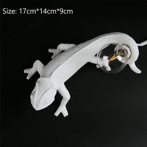 veilleuse lézard nordique lampe décorative moderne en résine