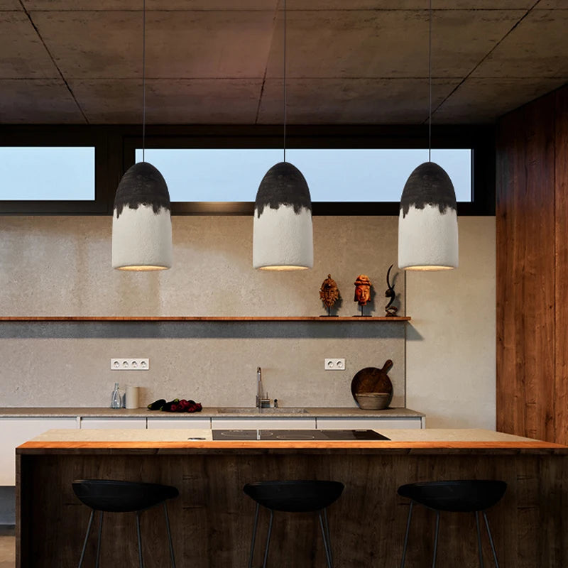 Suspension moderne noir et blanc suspension LED créative Restaurant café Droplight chambre