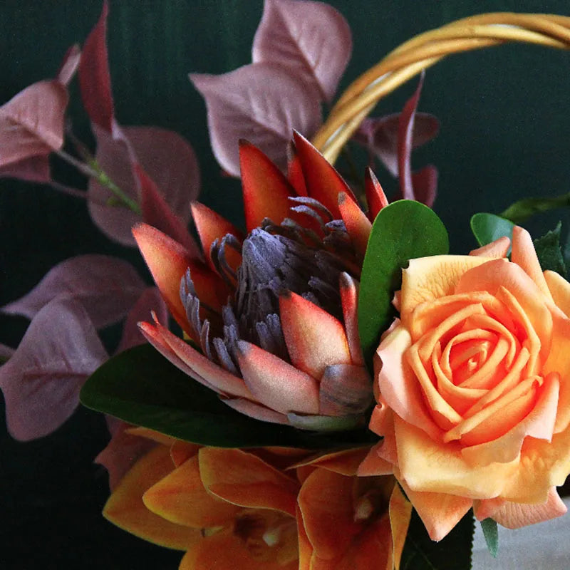 branche de protea cynaroides fleurs artificielles pour jardin et décoration - vue 4 sur 12