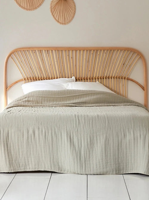 coussin en rotin pour lit et petit déjeuner style japonais - vue 3 sur 13