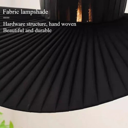 lustre en chapeau de paille nordique pour décoration intérieure - vue 6 sur 8