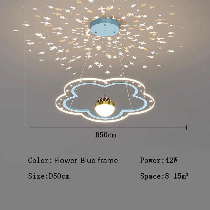 lustre étoile créatif lumineux pour chambre d'enfants - vue 16 sur 21