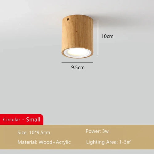 plafonnier led moderne en bois pour décoration intérieure - vue 10 sur 12