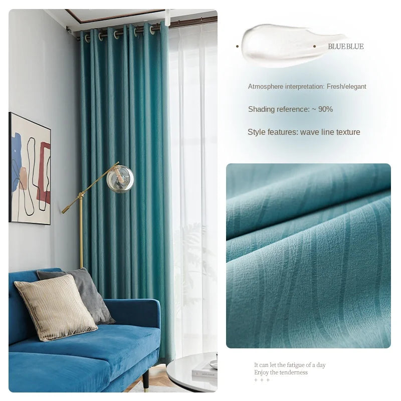 Rideau occultant style français pour salon chambre balcon - vue 15 sur 18