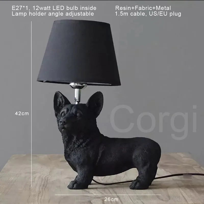 lampe de table led moderne design chiot nordique pour enfants - vue 12 sur 16