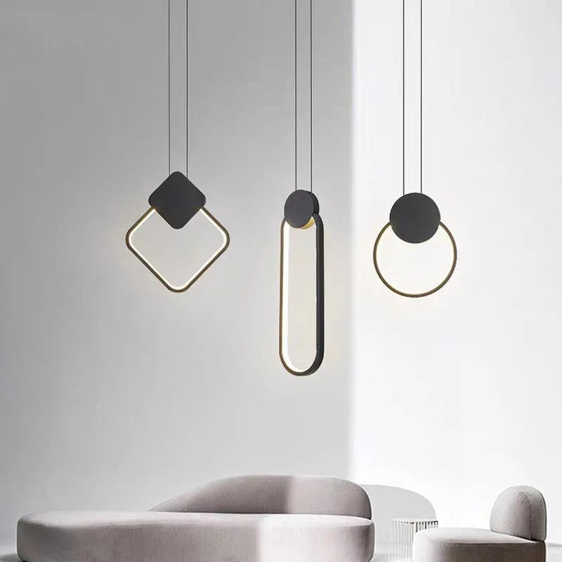 suspension led moderne pour éclairage intérieur design élégant - vue 5 sur 24