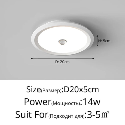 plafonnier led ultra-mince avec capteur de corps humain - vue 11 sur 20