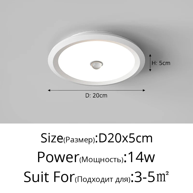 plafonnier led ultra-mince avec capteur de corps humain - vue 11 sur 20