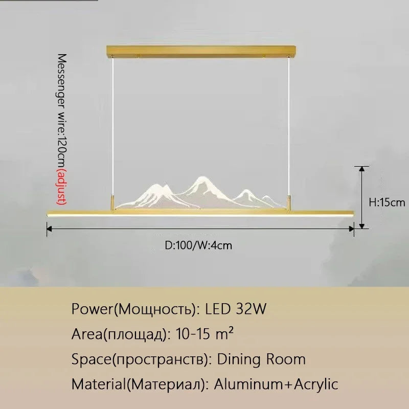 suspension led moderne pour décoration intérieure minimaliste