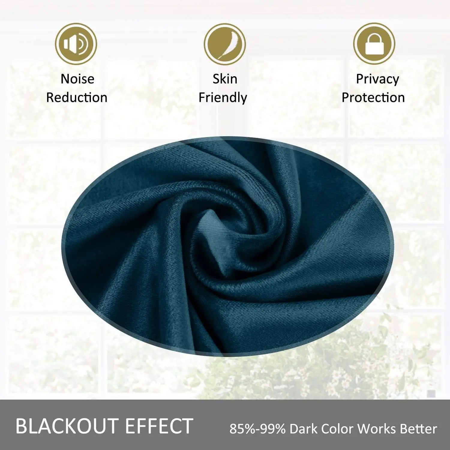 Rideau velours occultant moderne sur mesure salon chambre - vue 4 sur 10