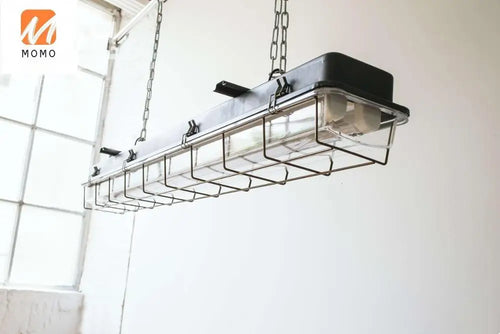 Loft suspension rétro vintage décor industriel fantaisie cage lumière bande