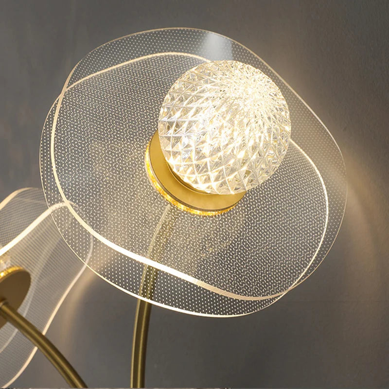 Modern Led personalized decoration lotus leaf garden wall lamp, bedside bedroom, living room, staircase, corridor, kitchen backg - vue 3 sur 23