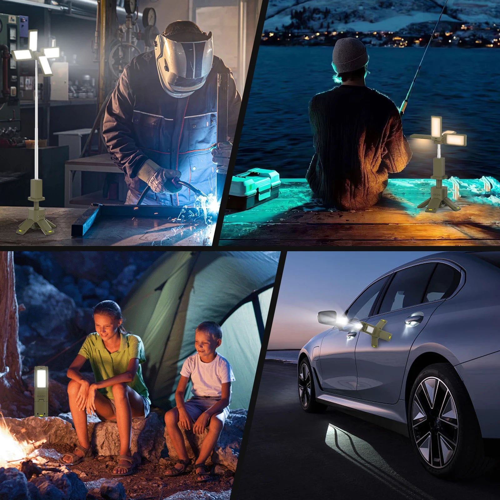 lampe de tente super lumineuse rechargeable pour camping et randonnée - vue 3 sur 8
