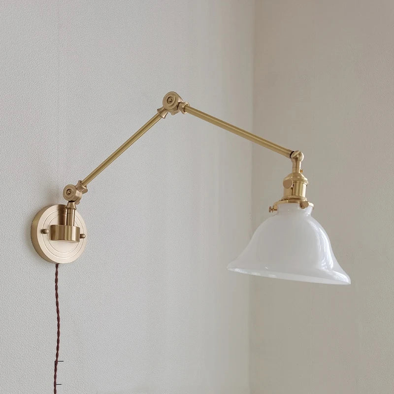 applique murale iwhd en cuivre rotative avec bras long pivotant - vue 14 sur 23