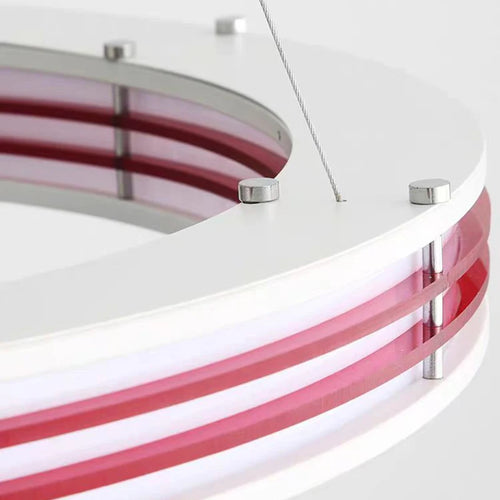 lustre art déco avec anneau pour éclairage suspendu réglable - vue 6 sur 16