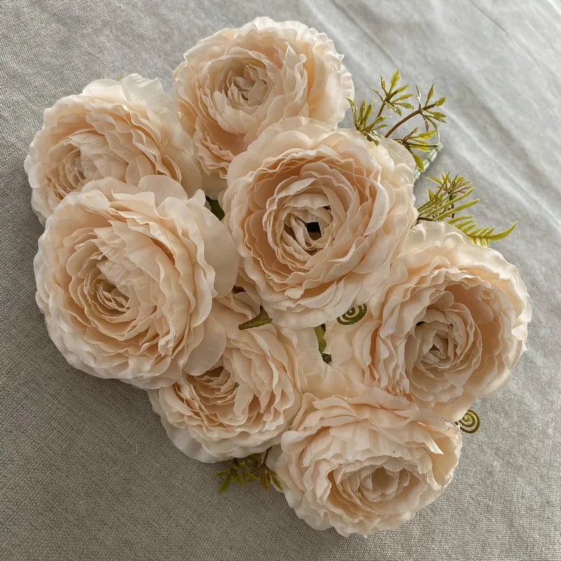 bouquet de pivoines artificielles en soie pour décoration florale - vue 16 sur 17