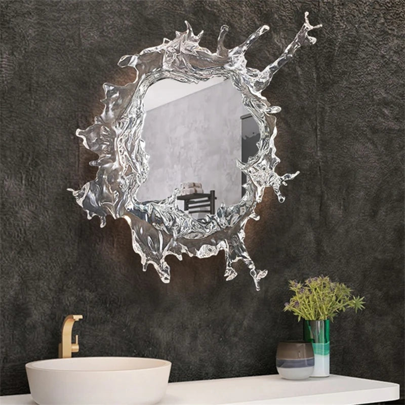 miroir goutte eau vaporisateur éclairage ambiance