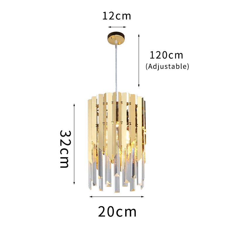 lustre en cristal chromé doré avec éclairage vintage intérieur - vue 13 sur 13