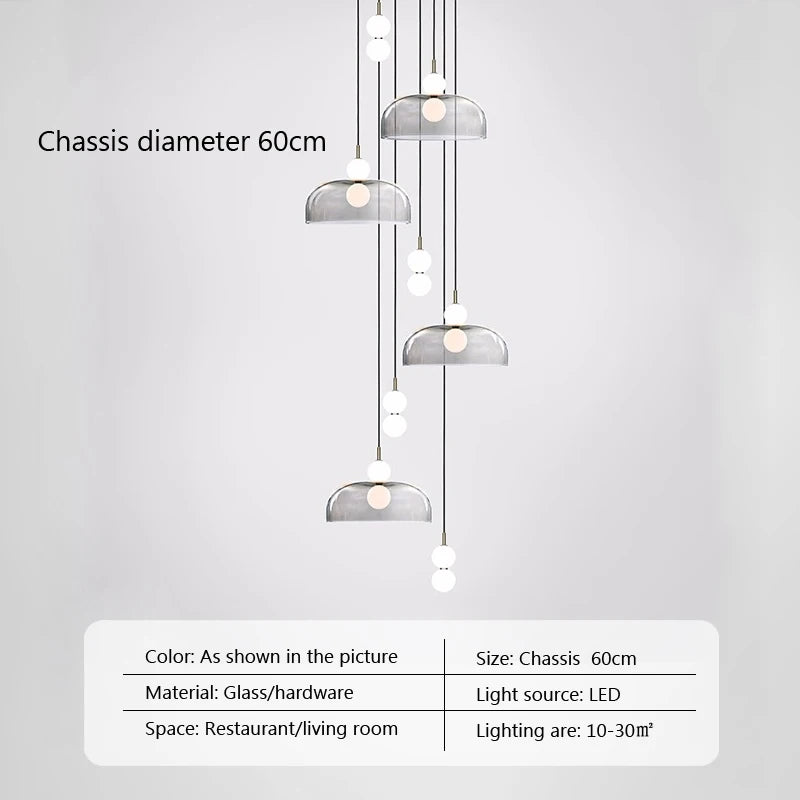 suspension en verre design pour décoration moderne et élégante - vue 15 sur 15