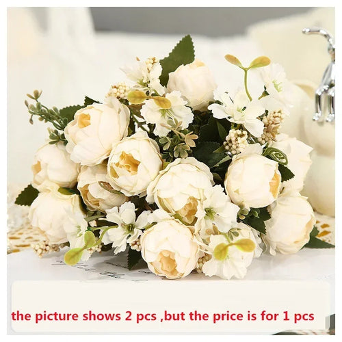 bouquet de pivoines artificielles pour décoration florale intérieure - vue 12 sur 12