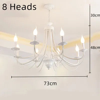 lustre en fer forgé noir et blanc design intérieur moderne - vue 20 sur 23