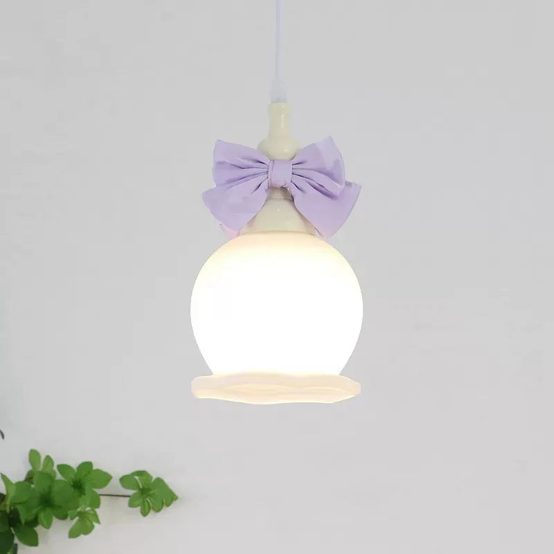 suspension romantiques pour enfants avec abat-jour en verre