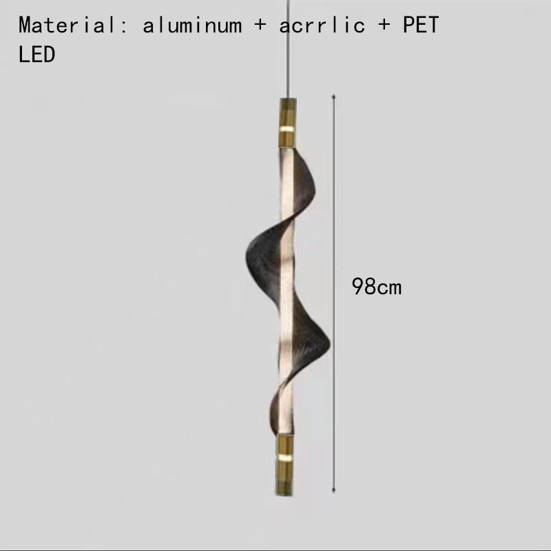 lustre led art déco avec cordon réglable luminaires suspendus - vue 11 sur 22